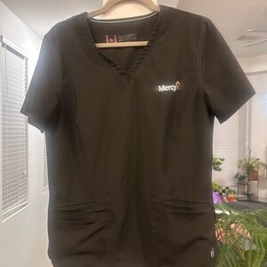 Urbane mercy m wear Black Scrub Top